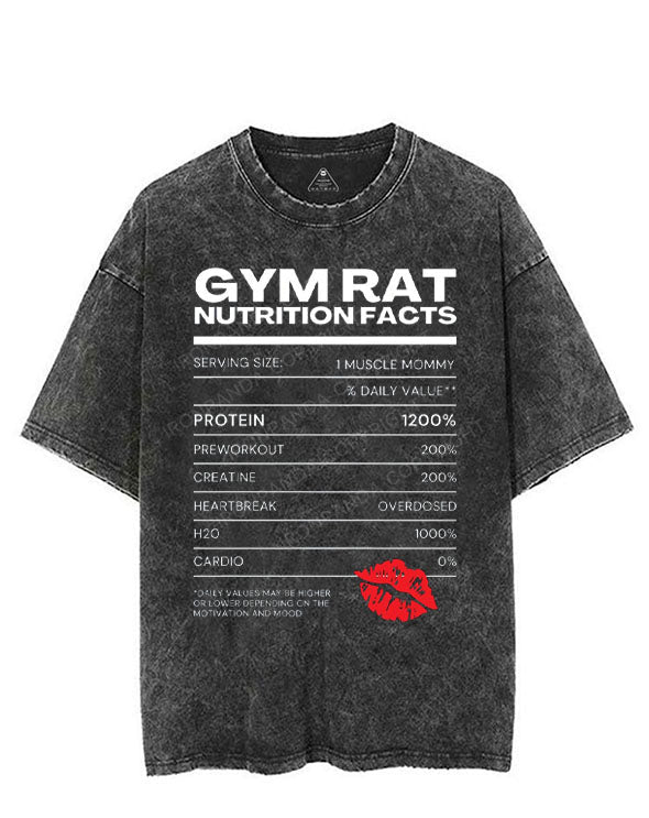 GYM RAT NUTRITION FACTS VINTAGE GYM SHIRT