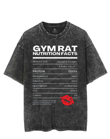 GYM RAT NUTRITION FACTS VINTAGE GYM SHIRT
