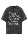 START BELIEVING IN YOUR OWN POTENTIAL VINTAGE GYM SHIRT