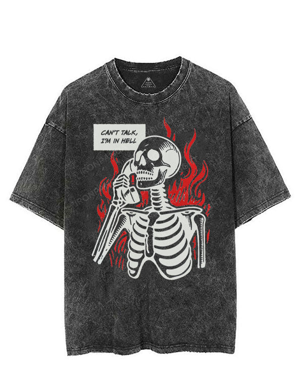 CAN'T TALK, I'M IN HELL VINTAGE GYM SHIRT