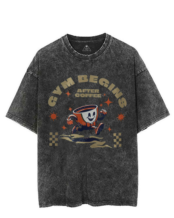 GYM BEGINS AFTER COFFEE VINTAGE GYM SHIRT
