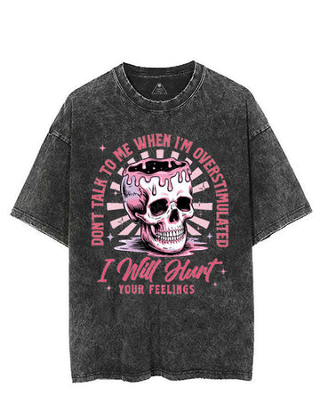 DON'T TALK TO ME WHEN I'M OVERSTIMULATED VINTAGE GYM SHIRT