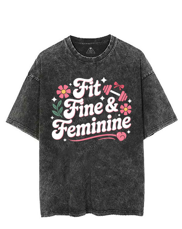 FIT FINE & FEMININE VINTAGE GYM SHIRT