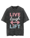 LIVE LAUGH LIFT VINTAGE GYM SHIRT