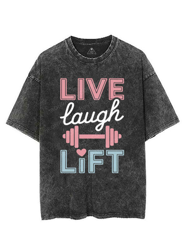 LIVE LAUGH LIFT VINTAGE GYM SHIRT