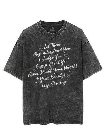 NEVER DOUBT YOUR WORTH YOUR BEAUTY KEEP SHINING VINTAGE GYM SHIRT