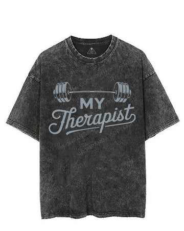 MY THERAPIST VINTAGE GYM SHIRT