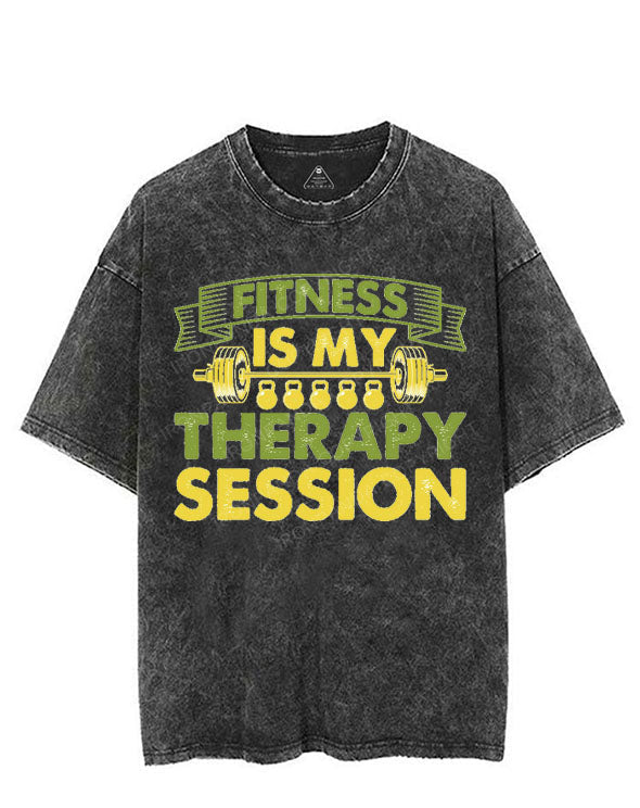 FITNESS IS MY THERAPY SESSION VINTAGE GYM SHIRT