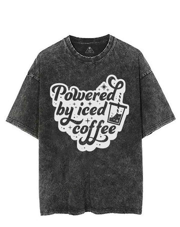 POWERED BY ICED COFFEE VINTAGE GYM SHIRT