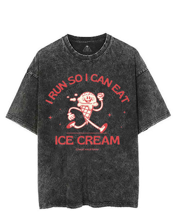I RUN SO I CAN EAT ICE CREAM VINTAGE GYM SHIRT
