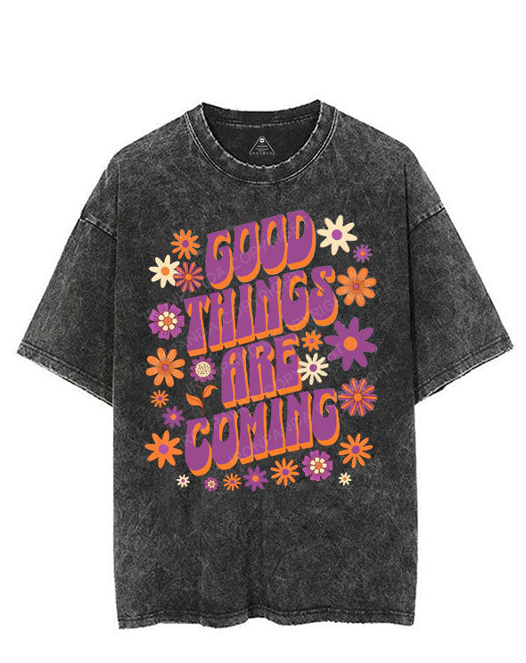 GOOD THINGS ARE COMING VINTAGE GYM SHIRT