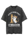 SCRATCHING POST GYMNASIUM TRAINNING HUMANS TO PURR SEVERE VINTAGE GYM SHIRT