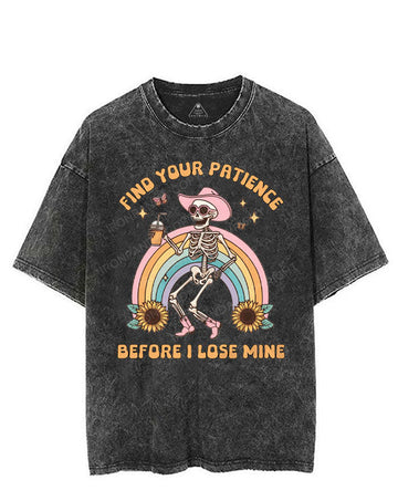 FIND YOUR PATIENCE BEFORE I LOSE MINE VINTAGE GYM SHIRT