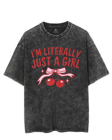 I'M LITERALLY JUST A GIRL VINTAGE GYM SHIRT