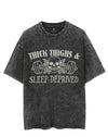 THICK THIGHS & SLEEP DEPRIVED VINTAGE GYM SHIRT