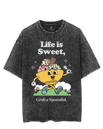 LIFE IS SWEET, GRAB A SPOONFUL VINTAGE GYM SHIRT
