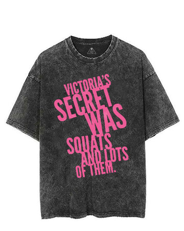 VICTORIA'S SECRET WAS SQUATS AND LOTS OF THEM VINTAGE GYM SHIRT