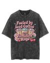 FUELED BY ICED COFFEE AND FEMININE RAGE VINTAGE GYM SHIRT