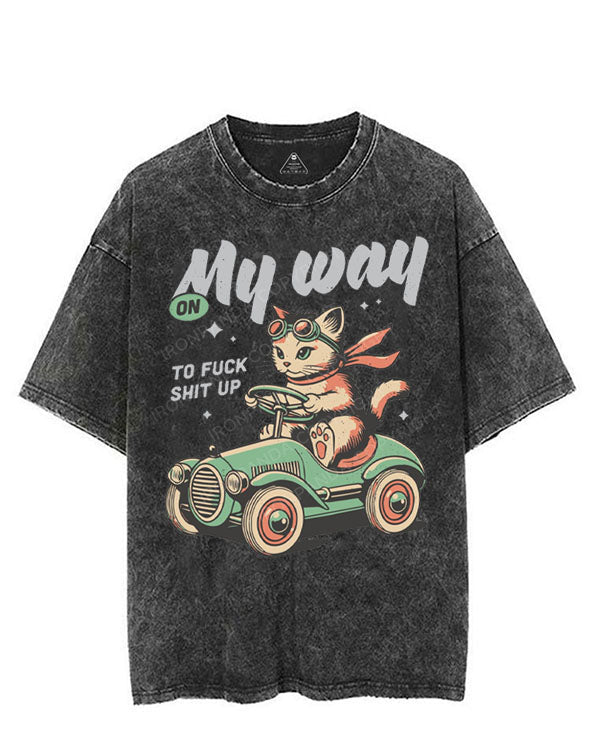 ON MY WAY TO FUCK SHIT UP VINTAGE GYM SHIRT