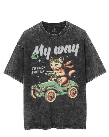 ON MY WAY TO FUCK SHIT UP VINTAGE GYM SHIRT