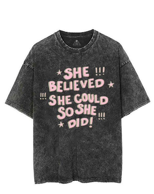SHE BELIEVED SHE COULD SO SHE DID VINTAGE GYM SHIRT