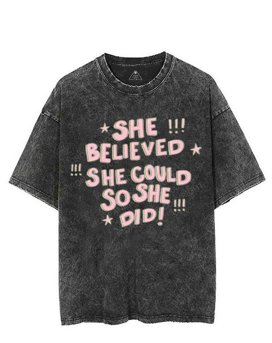 SHE BELIEVED SHE COULD SO SHE DID VINTAGE GYM SHIRT