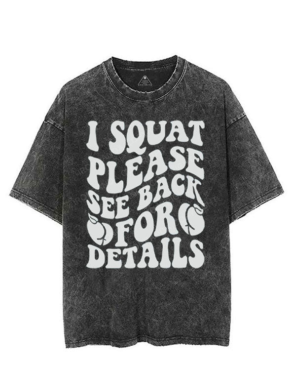 I SQUAT PLEASE SEE BACK FOR DETAILS VINTAGE GYM SHIRT