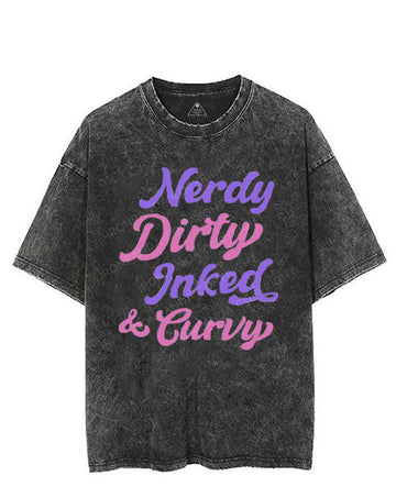 NERDY DIRTY INKED & CURVY VINTAGE GYM SHIRT
