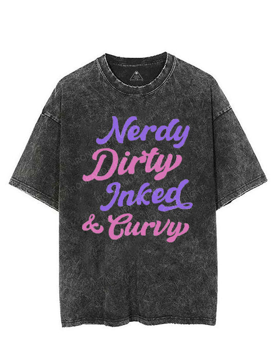 NERDY DIRTY INKED & CURVY VINTAGE GYM SHIRT