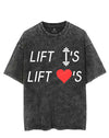 LIFT WEIGHTS LIFT HEARTS VINTAGE GYM SHIRT