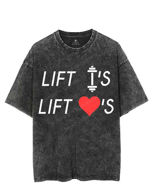 LIFT WEIGHTS LIFT HEARTS VINTAGE GYM SHIRT