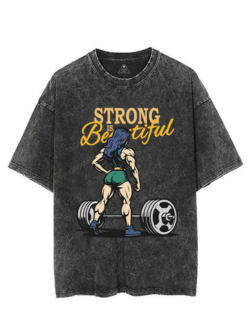 STRONG IS BEAUTIFUL VINTAGE GYM SHIRT