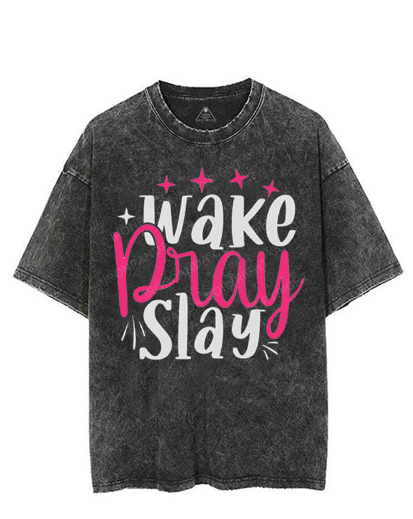 WAKE PRAY SLAY VINTAGE GYM SHIRT