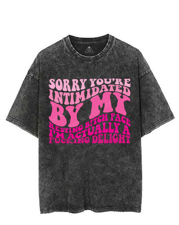 SORRY YOU'RE INTIMIDATED BY MY RESTING BITCH FACE VINTAGE GYM SHIRT