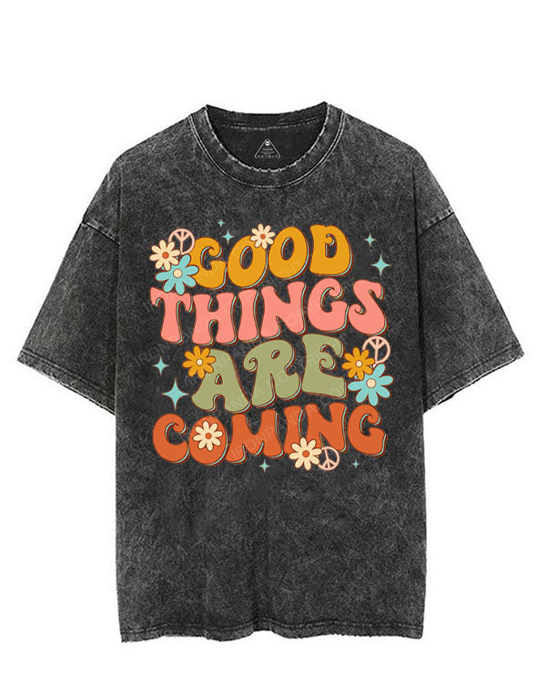 GOOD THINGS ARE COMING VINTAGE GYM SHIRT