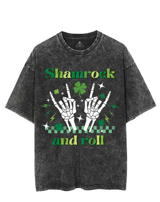 SHAMROCK AND ROLL VINTAGE GYM SHIRT