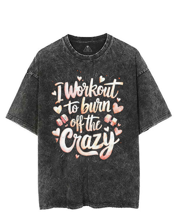 I WORKOUT TO BURN OFF THE CRAZY VINTAGE GYM SHIRT
