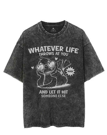 WHATEVER LIFE THROWS AT YOU VINTAGE GYM SHIRT