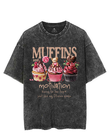 MUFFINS AND MOTIVATION VINTAGE GYM SHIRT