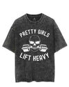 PRETTY GIRLS LIFT HEAVY SKELETON VINTAGE GYM SHIRT