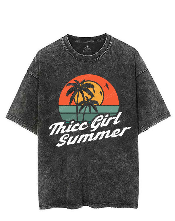 THICC GIRL SUMMER VINTAGE GYM SHIRT