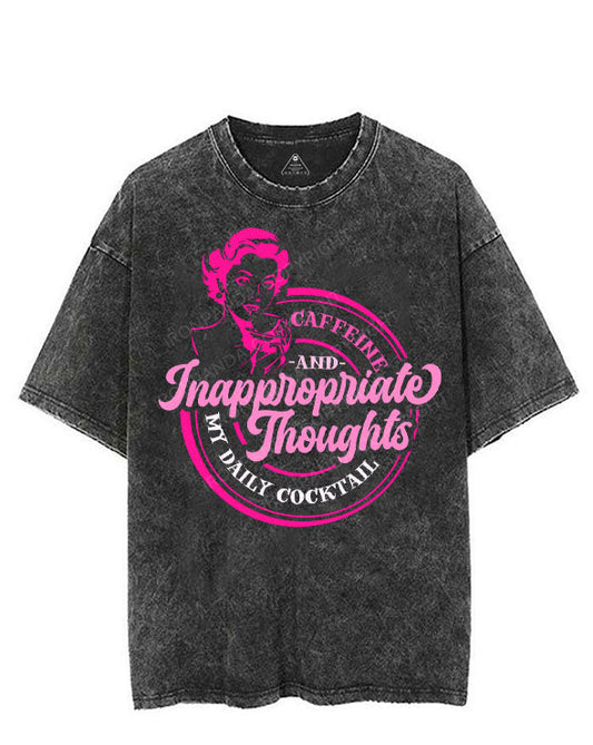 CAFFEINE AND INAPPROPRIATE THOUGHTS VINTAGE GYM SHIRT