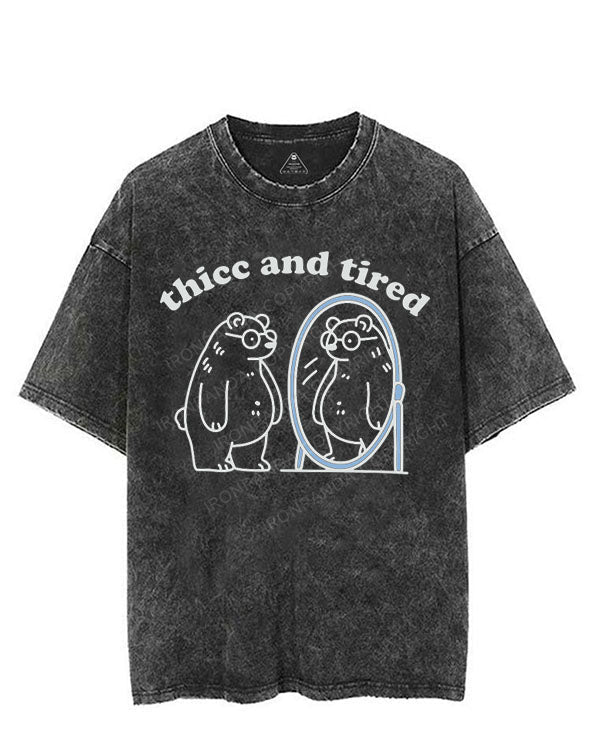 THICC AND TIRED VINTAGE GYM SHIRT