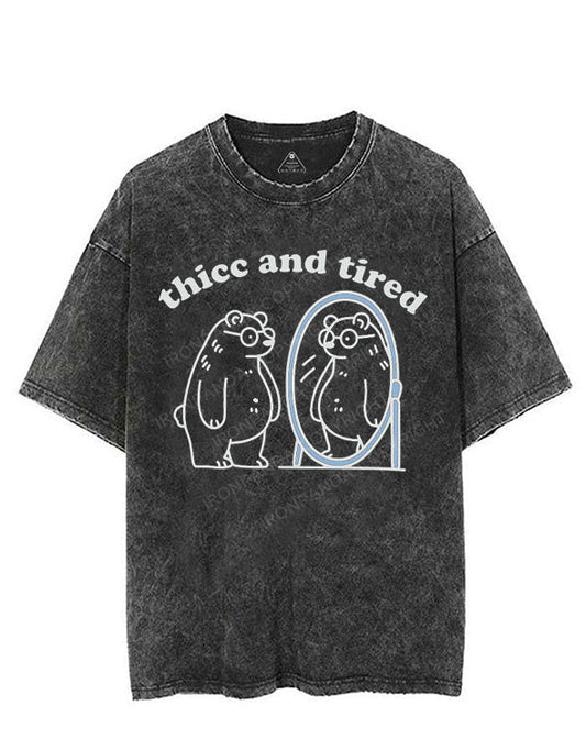 THICC AND TIRED VINTAGE GYM SHIRT