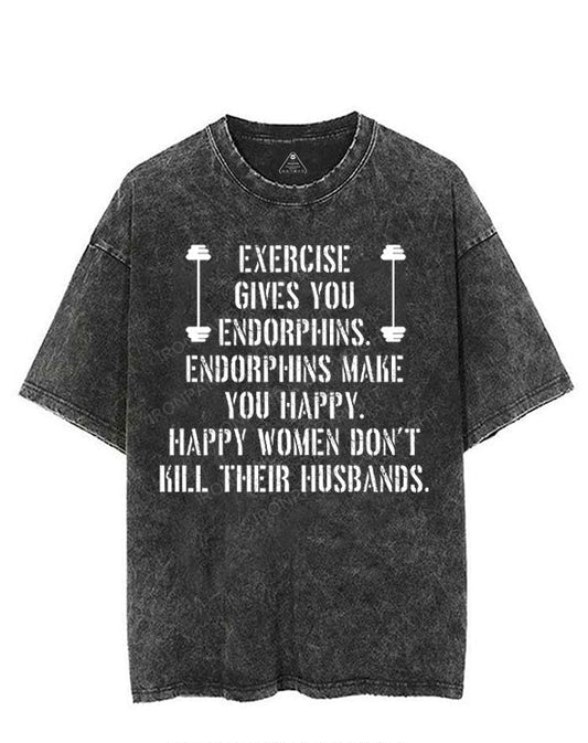 EXERCISE GIVES YOU ENDORPHINS VINTAGE GYM SHIRT