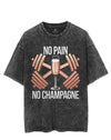 NO PAIN NO CHAMPAGNE VINTAGE GYM SHIRT