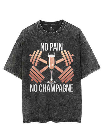 NO PAIN NO CHAMPAGNE VINTAGE GYM SHIRT