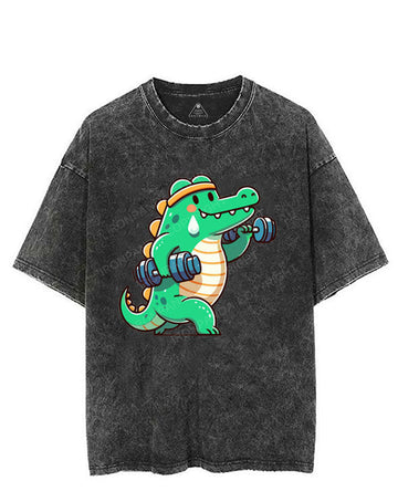LIFTING CROCODILE VINTAGE GYM SHIRT