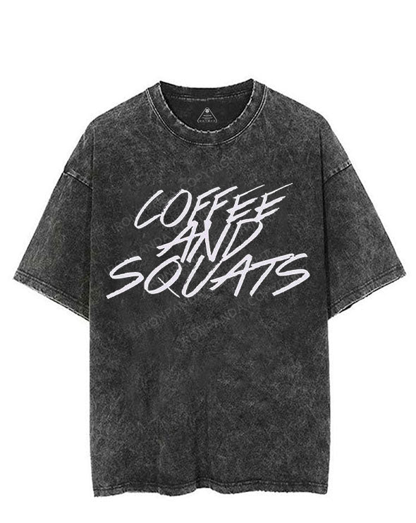 COFFEE AND SQUATS VINTAGE GYM SHIRT