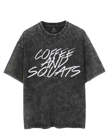 COFFEE AND SQUATS VINTAGE GYM SHIRT